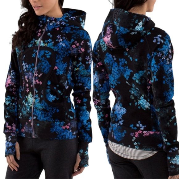 Lululemon Scuba Hoodie *Stretch US 4 Petal Pop Multi / Fresh Teal Lined - Picture 16 of 16